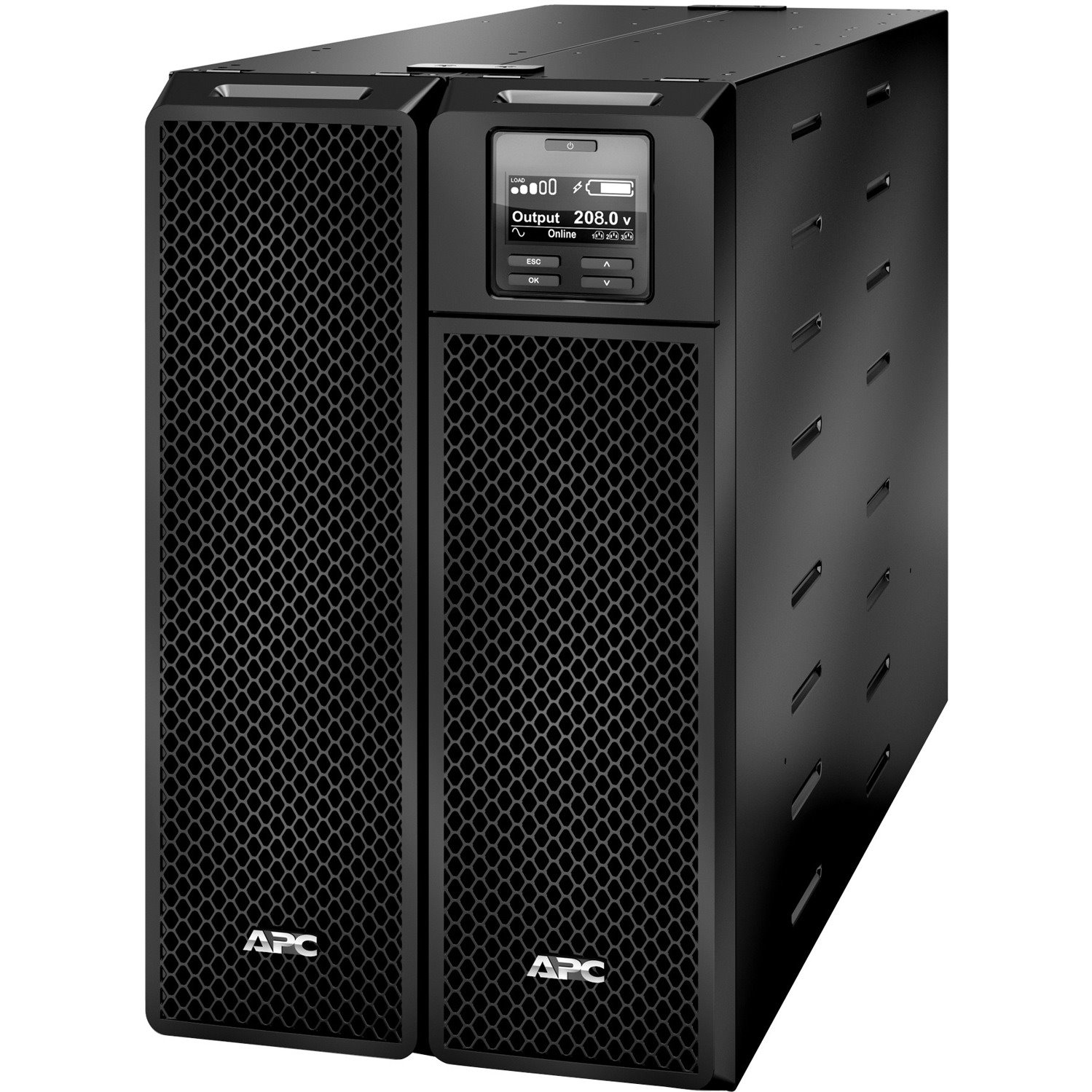 APC Smart-UPS SRT 5kVA, 208V, Tower w/o kit, 8x 5-20R, 4x L6-20R, 2x L6-30R, 1x L14-30R NEMA, w/transfo 208/240V to 120V