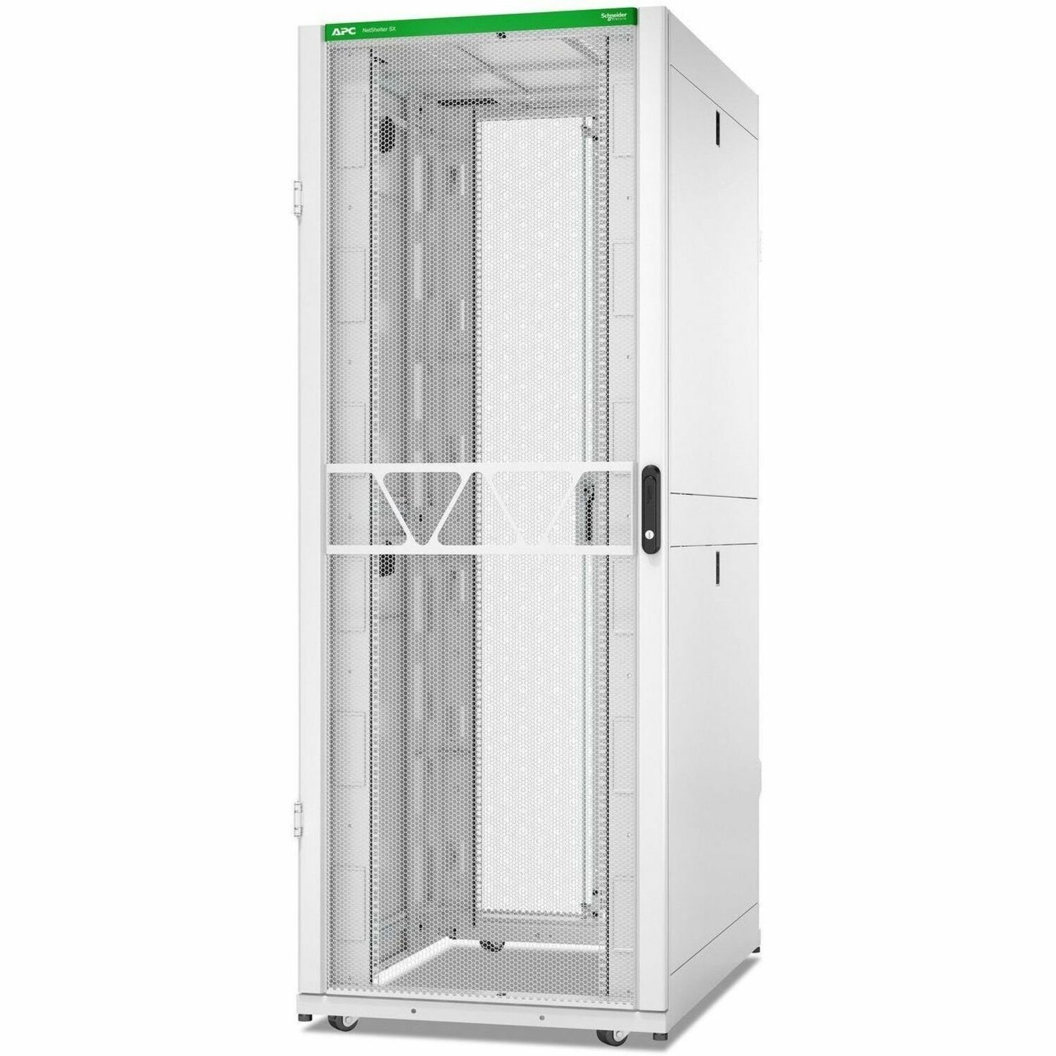 APC NetShelter SX Server Rack Gen 2, 42U, 1991H x 750W x 1070D mm, w/ Sides, White [TAA]
