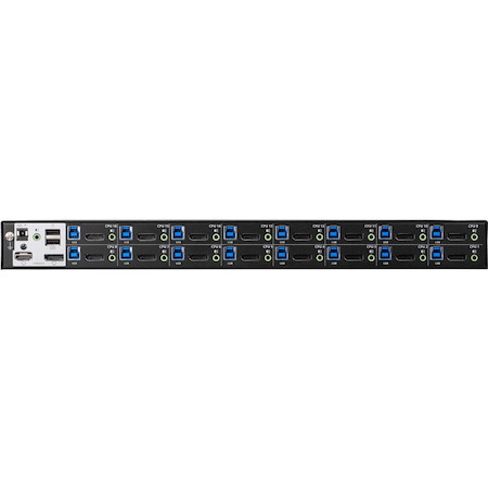 ATEN CS19216 16-Port USB 3.0 4K DisplayPort KVM Switch with Rack Mounting Kit