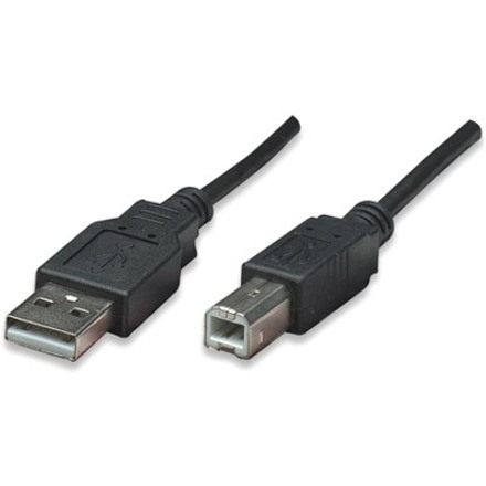Manhattan Usb-A To Usb-B Cable 0.5M- Male/Male 480MBPS (Usb 2.0) BLCK