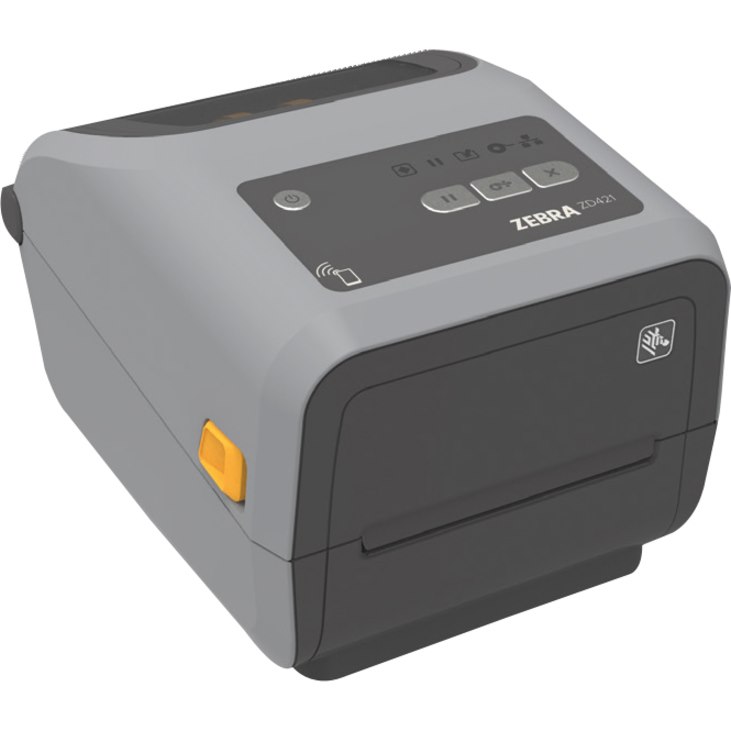 Zebra ZD421d Desktop Direct Thermal Printer - Monochrome - Label/Receipt Print - Fast Ethernet - USB - USB Host - Bluetooth - Near Field Communication (NFC) - EU, UK - Grey