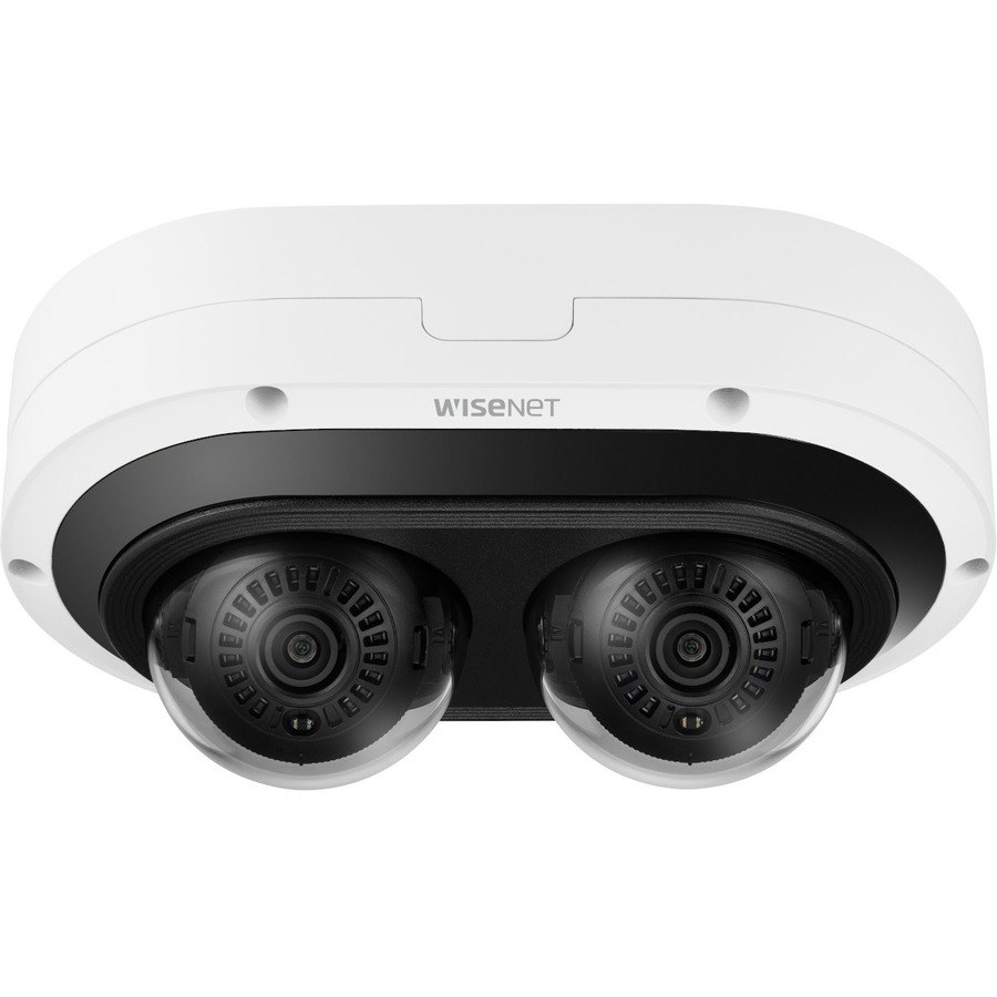 Wisenet PNM-C12083RVD 6 Megapixel Outdoor Network Camera - Color - Dome - White - TAA Compliant