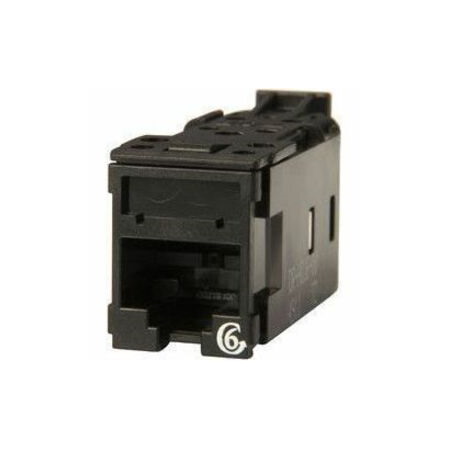 Ortronics Clarity High Density Jack (HDJ) CAT6, T568A/B, Black, 25 Pack