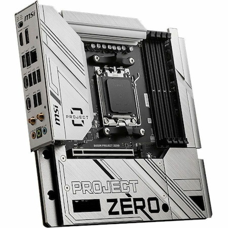 MSI B650M PROJECT ZERO Gaming Desktop Motherboard - AMD B650 Chipset - Socket AM5 - Micro ATX
