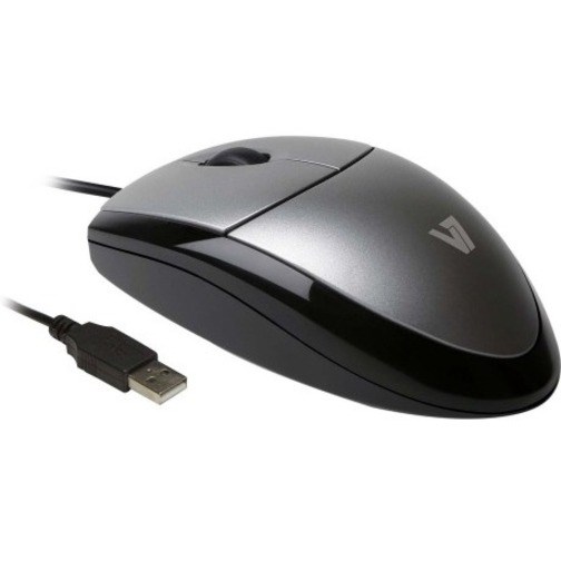 V7 MV3000010-BLK-5EFull size USB Optical Mouse - Black