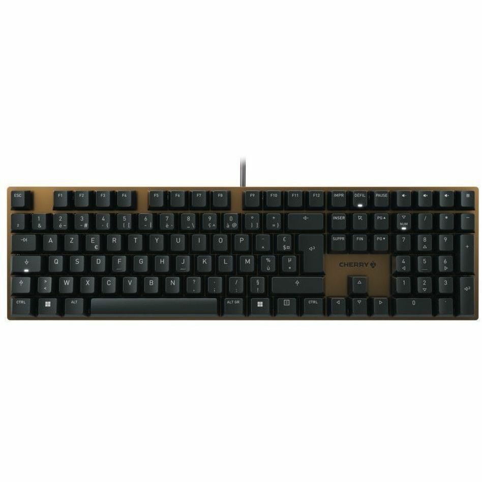 CHERRY KC 200 MX Keyboard - Cable Connectivity - USB 2.0 Type A Interface - French - Black, Bronze