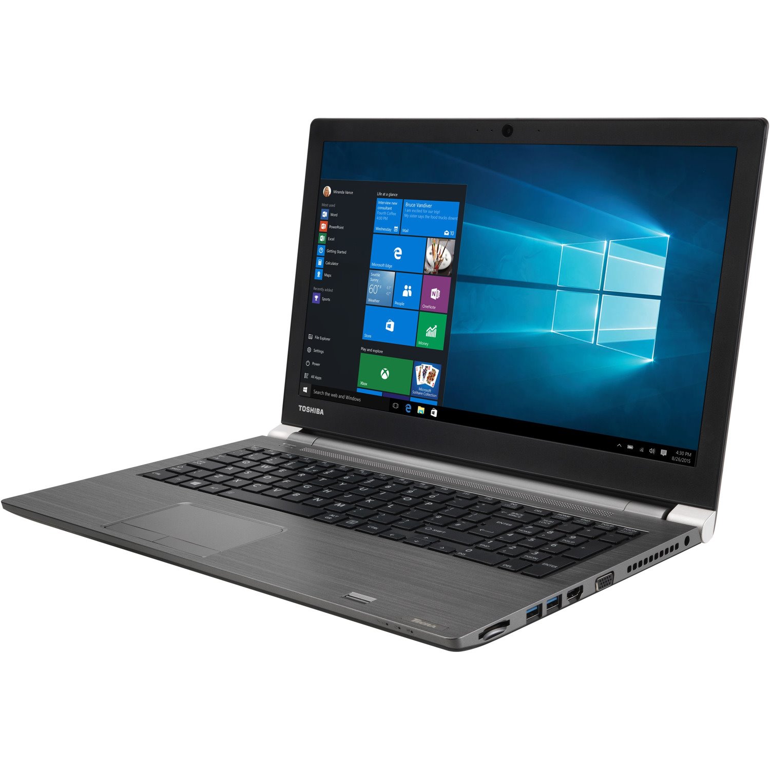 Toshiba Tecra A50-C 15.6" Notebook - 1920 x 1080 - Intel Core i7 6th Gen i7-6500U Dual-core (2 Core) 2.50 GHz - 8 GB Total RAM - 500 GB HDD - Black