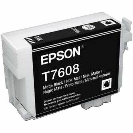 Epson T7608 Original Inkjet Ink Cartridge - Single Pack - Matte Black - 1 Pack