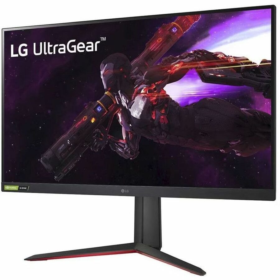 LG 32GP75B-B 32" Class WQHD Gaming LED Monitor - 16:9 - High Glossy Black, Matte Black, High Glossy Metallic Red Deco