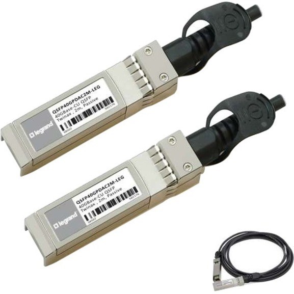 Legrand MSA and 40GBase-CU 2m QSFP+ to QSFP+ DAC Cable Passive Twinax TAA