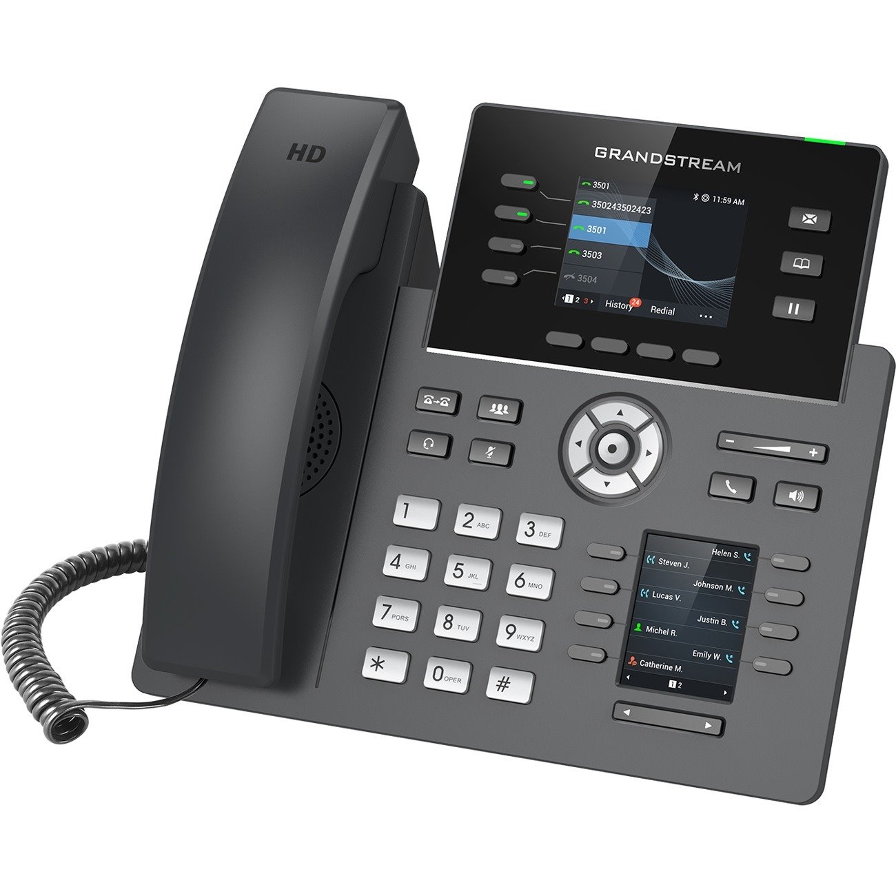 Grandstream IP Phone - Corded - Corded/Cordless - Wi-Fi, Bluetooth - Desktop