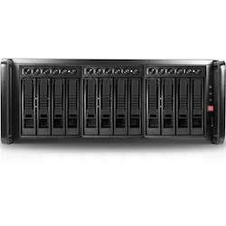 RAIDage JAGE412MSBK Drive Enclosure 12Gb/s SAS, SATA/600 - Mini-SAS HD Host Interface - 4U Rack-mountable - Black