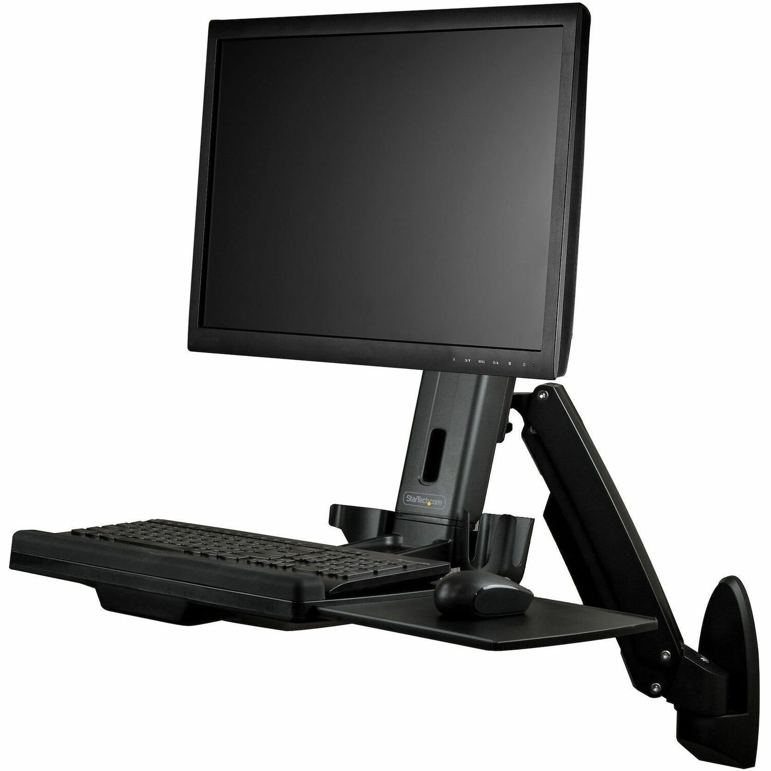 StarTech.com Wand monteerbaar zit-sta bureau werkplek - voor &eacute;&eacute;n scherm tot 24" - hoogteverstelbaar - ergonomisch bureau