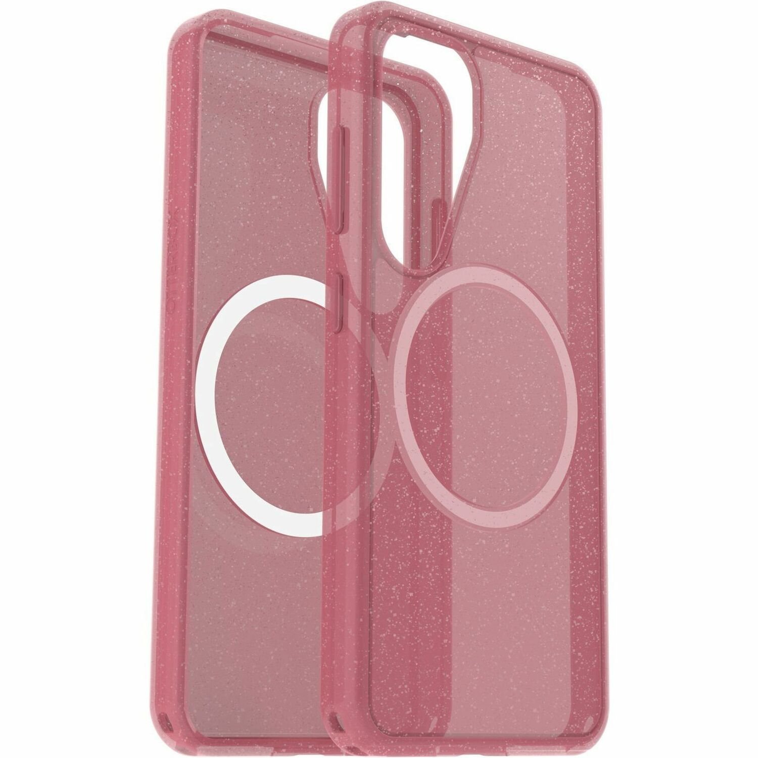 OtterBox Symmetry Series Clear Case for Samsung Galaxy S25 Smartphone - Foxberry (Pink)