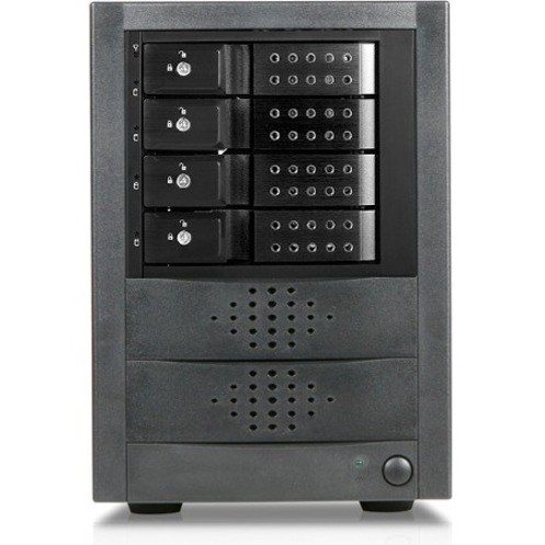 RAIDage JAGE5BT4MSBK-DE Drive Enclosure 12Gb/s SAS, SATA/600 - Mini-SAS HD Host Interface Tower - Black