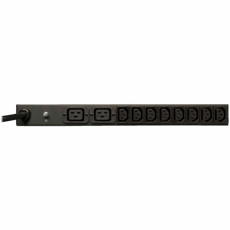Eaton Tripp Lite Series 3.8kW Single-Phase 208/240V Basic PDU, 14 Outlets (12 C13 & 2 C19), NEMA L6-20P Input, 15 ft. (4.57 m) Cord, 1U Rack-Mount