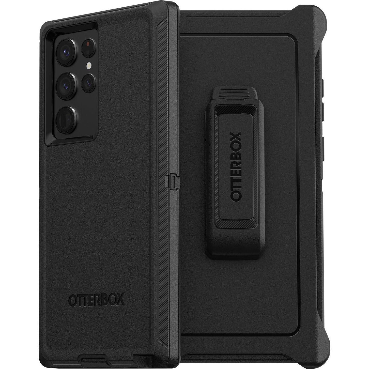 OtterBox Defender Rugged Carrying Case (Holster) Samsung Galaxy S22 Smartphone - Black