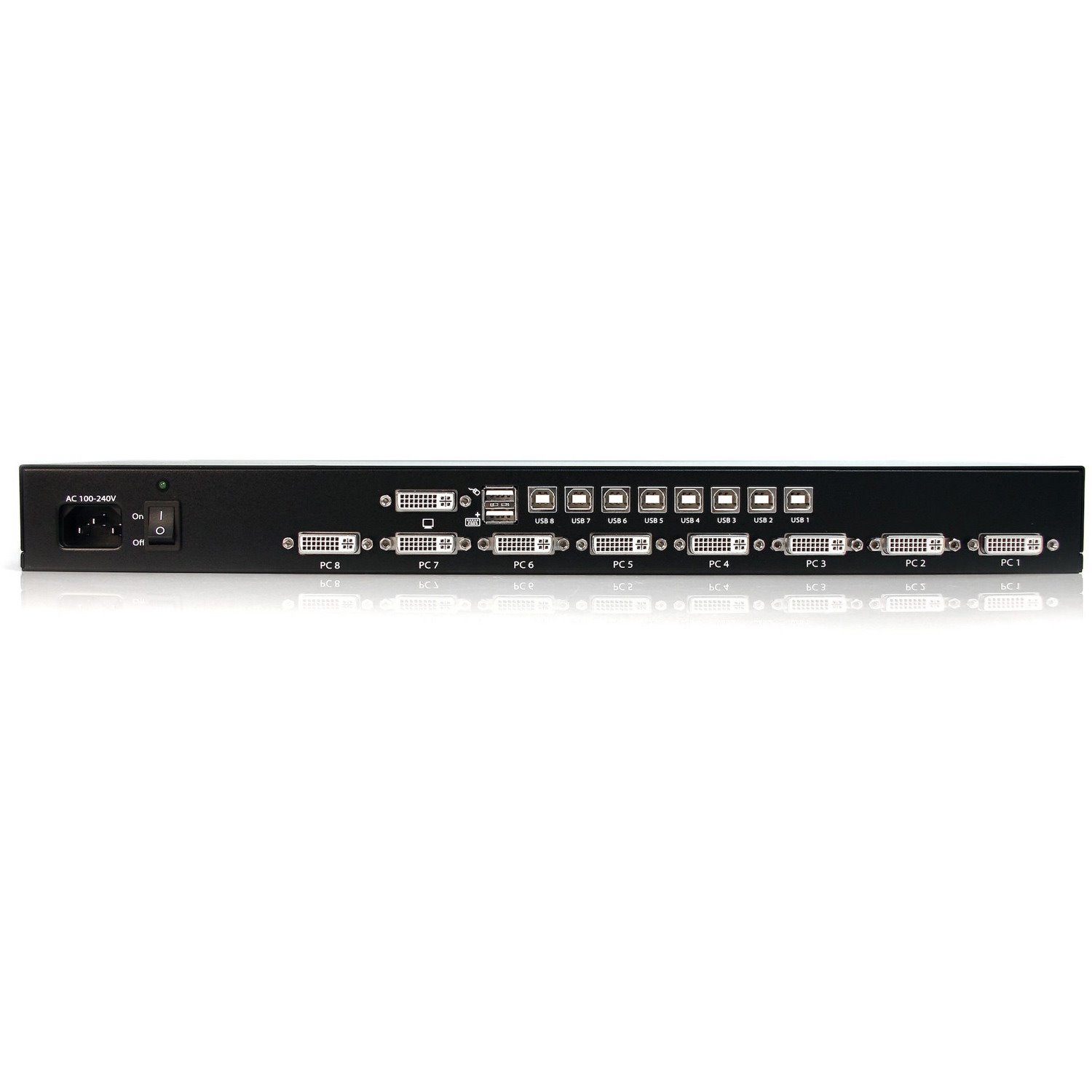 StarTech.com 8 Port 1U Rack Mount DVI USB KVM Switch