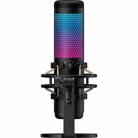HyperX QuadCast 2 Wired Electret Condenser Microphone for Recording, Gaming, Live Streaming, Podcasting, Content Production - Grey