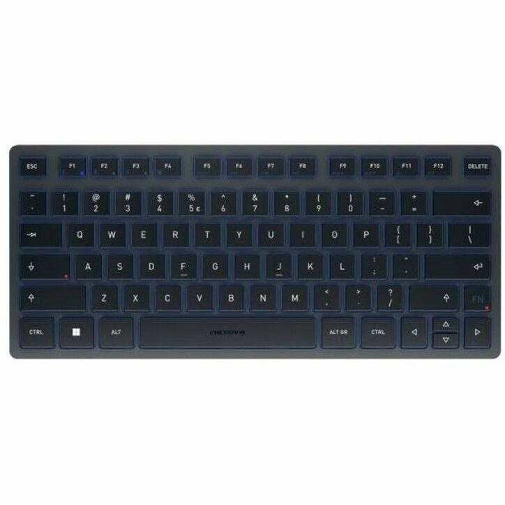 CHERRY KW 7100 Keyboard - Wireless Connectivity - English (US Euro) - Slate Blue