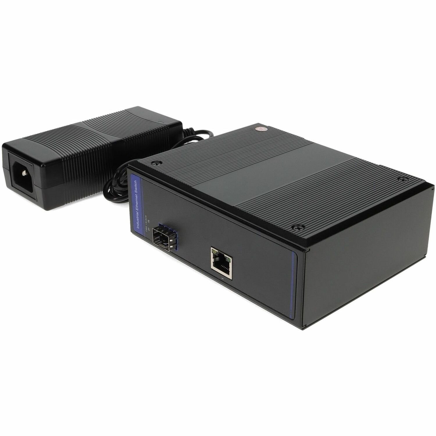 AddOn 1x 10/100/1000Base-TX(RJ-45) to 1x Open SFP Port Managed Industrial Media Converter Switch