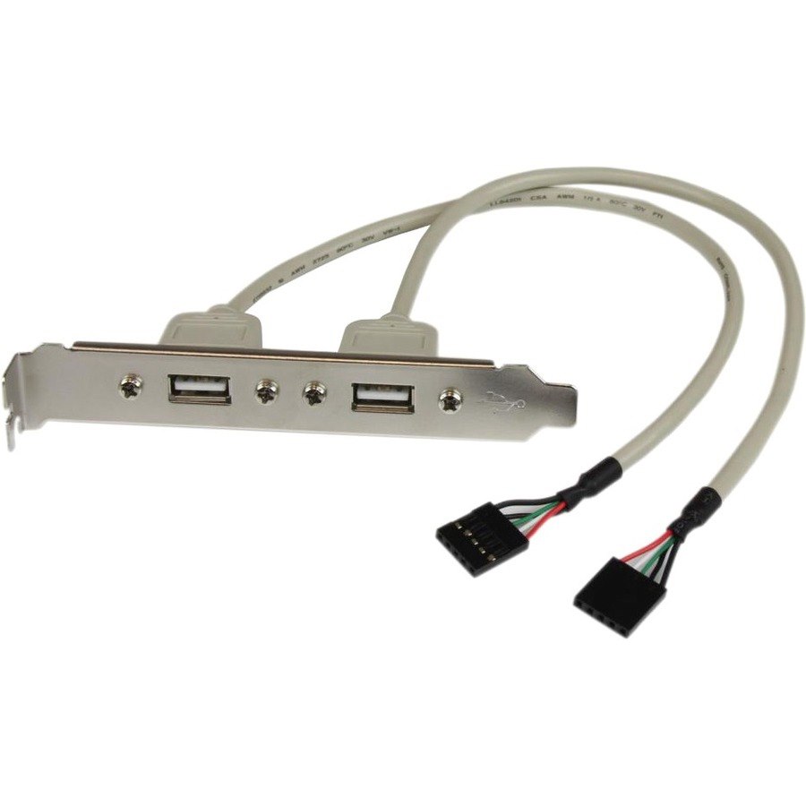 StarTech.com 2 Port USB A Female Slot Plate Adapter Cable