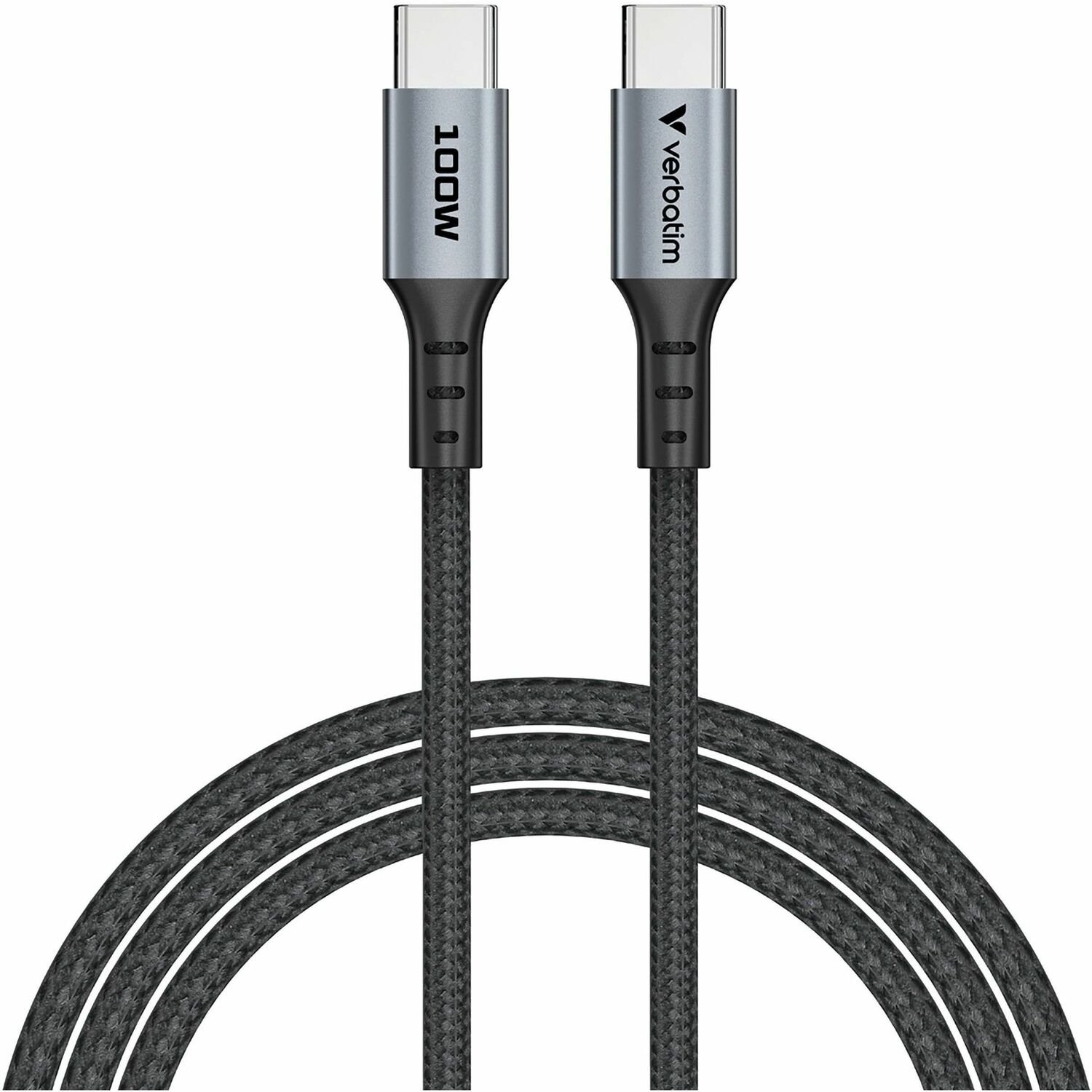 Verbatim Sync & Charge 100W USB-C to USB-C Cable - Black