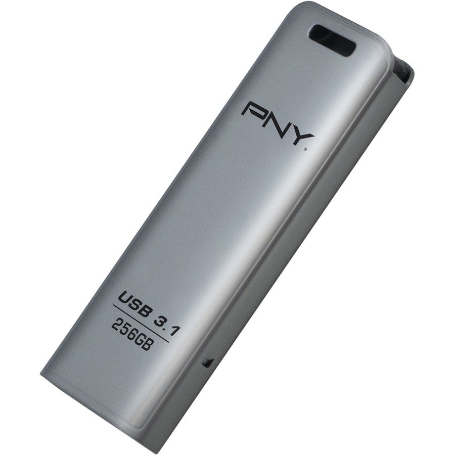 PNY Elite Steel 3.1 256 GB USB 3.1 Flash Drive - Stainless Steel