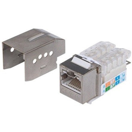 Intellinet Cat6a Locking Keystone Jack FTP -Tool Less Metallic