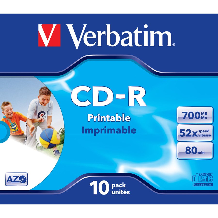 Verbatim DataLifePlus 43325 CD Recordable Media - CD-R - 52x - 700 MB - 10