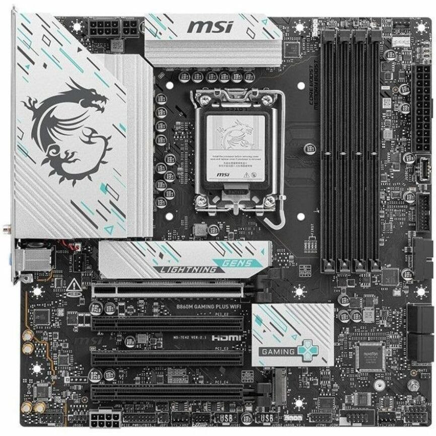MSI B860M GAMING PLUS WIFI Gaming Desktop Motherboard - Intel B860 Chipset - Socket LGA-1851 - Micro ATX