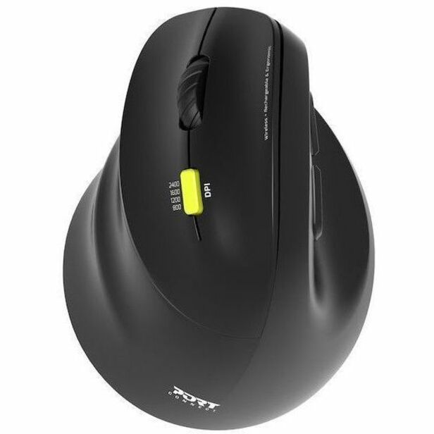 Port Connect ERGO Mouse - Bluetooth/Radio Frequency - USB Type A, USB Type C - Optical - 5 Button(s)