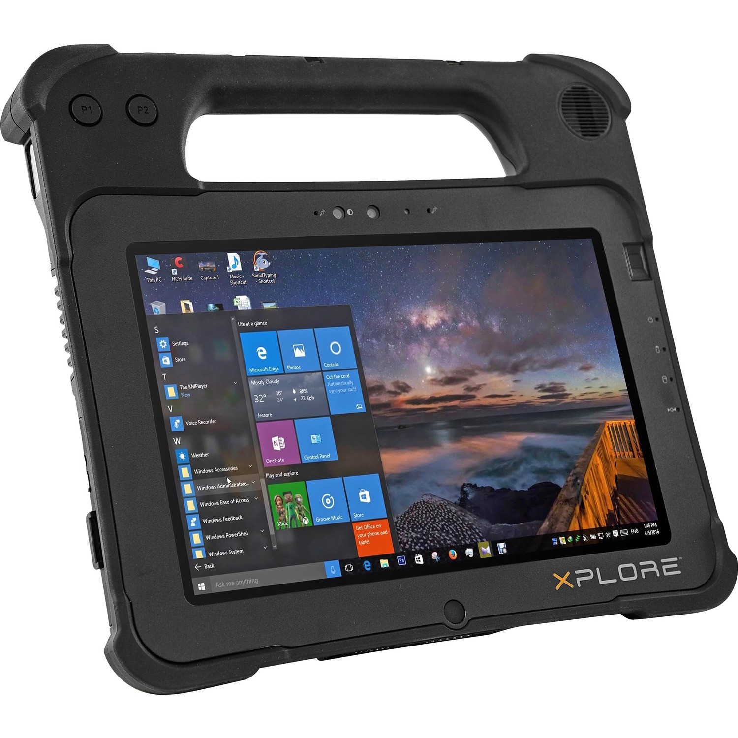 Xplore XPAD L10 Tablet - 10.1" - 8 GB - 128 GB SSD - Windows 10 Pro 64-bit - 4G