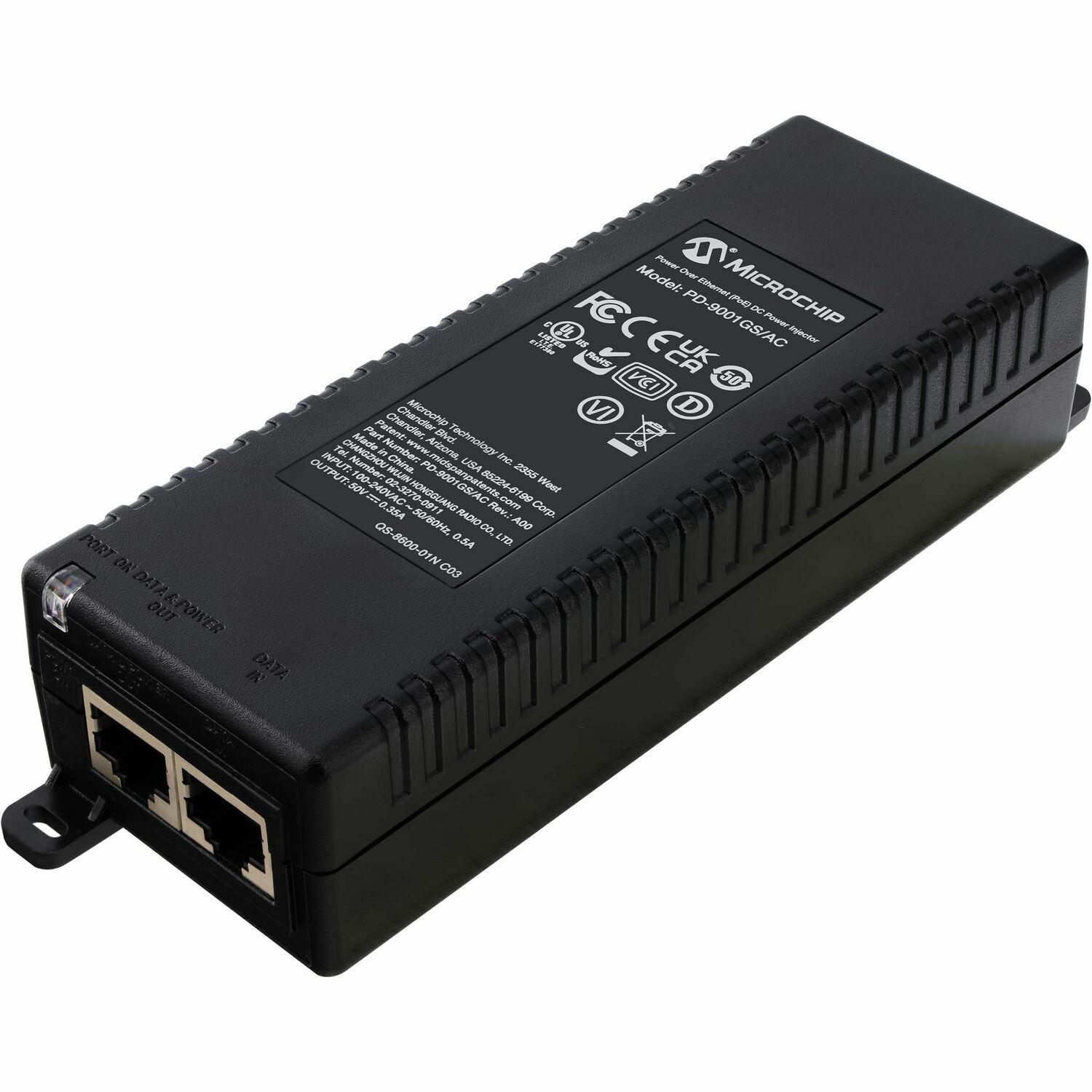 Microchip PD-9001GS/AC PoE-injector