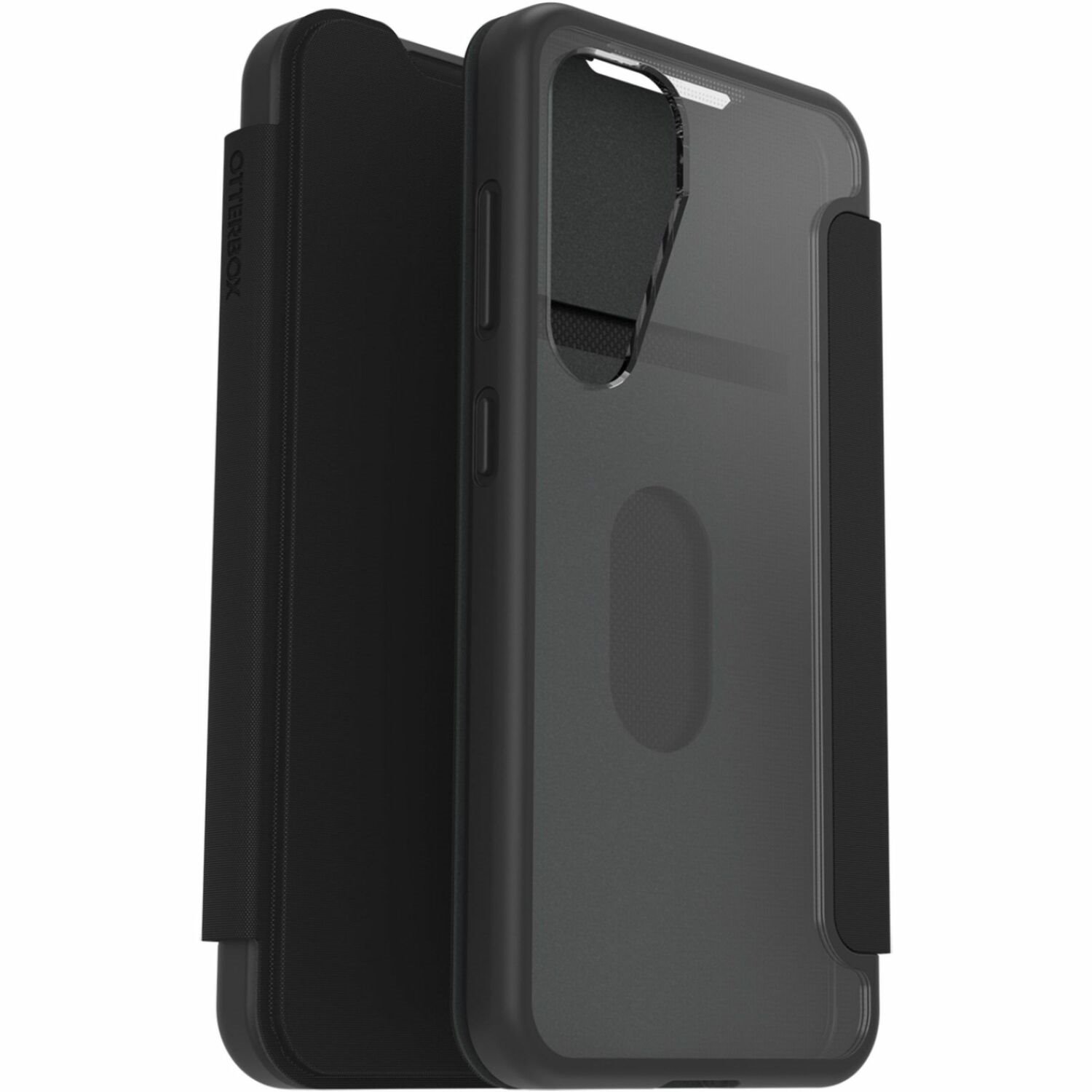 OtterBox React Carrying Case (Folio) Samsung Galaxy S25 Smartphone - Black Crystal (Clear/Black)