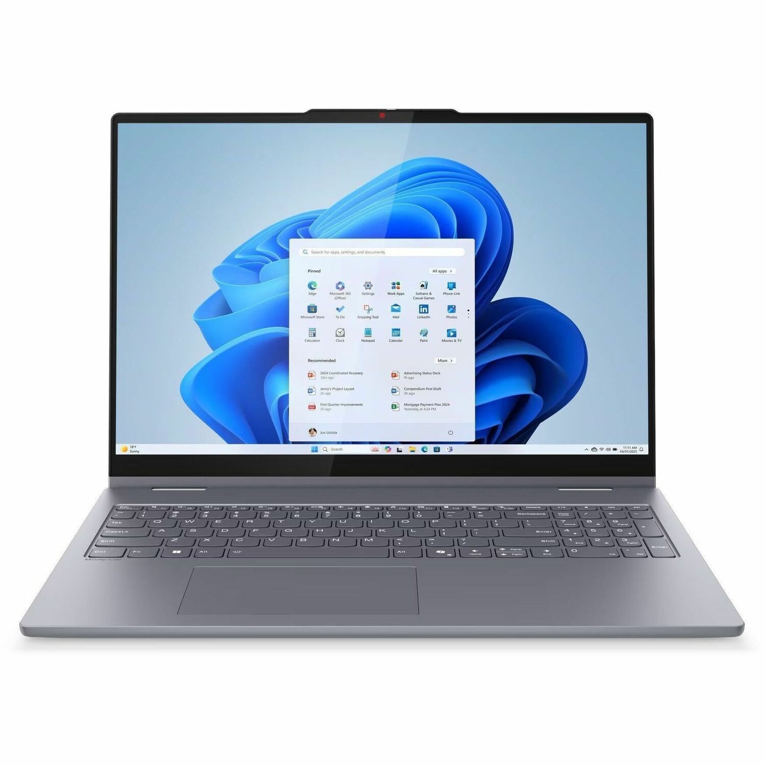 Lenovo IdeaPad 5 16IAL10 83KS000YUS 16" Touchscreen Convertible 2 in 1 Notebook - WUXGA - 60 Hz - Intel Core Ultra 7 255U - 16 GB - 512 GB SSD - English Keyboard - Luna Gray