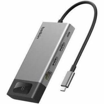 Belkin Connect 8 Port(s) USB Type C Docking Station for Monitor, Display, Notebook, Workstation - Charging Capability