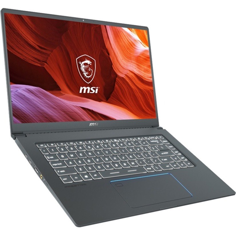 MSI Prestige 15 A10SC-010 15.6" Notebook - Intel Core i7 10th Gen i7-10710U - 32 GB - 1 TB SSD - Gray with Blue Diamond Cut
