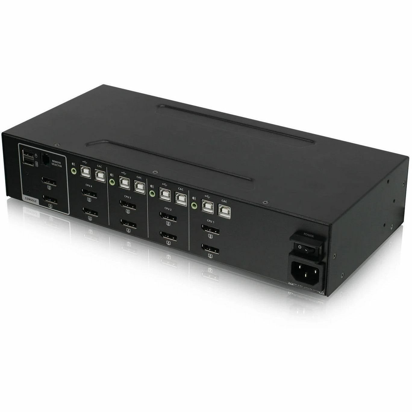 IOGEAR Universal 4-Port Dual View DisplayPort/HDMI Secure KVM Switch Set w/Audio and CAC Support