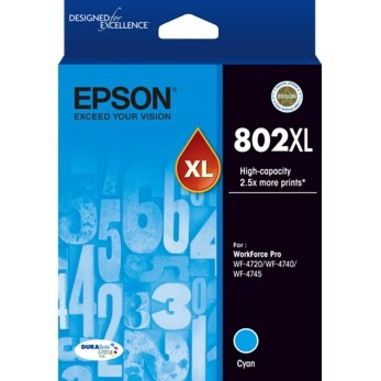 Epson DURABrite Ultra 802XL Original High Yield Inkjet Ink Cartridge - Cyan Pack