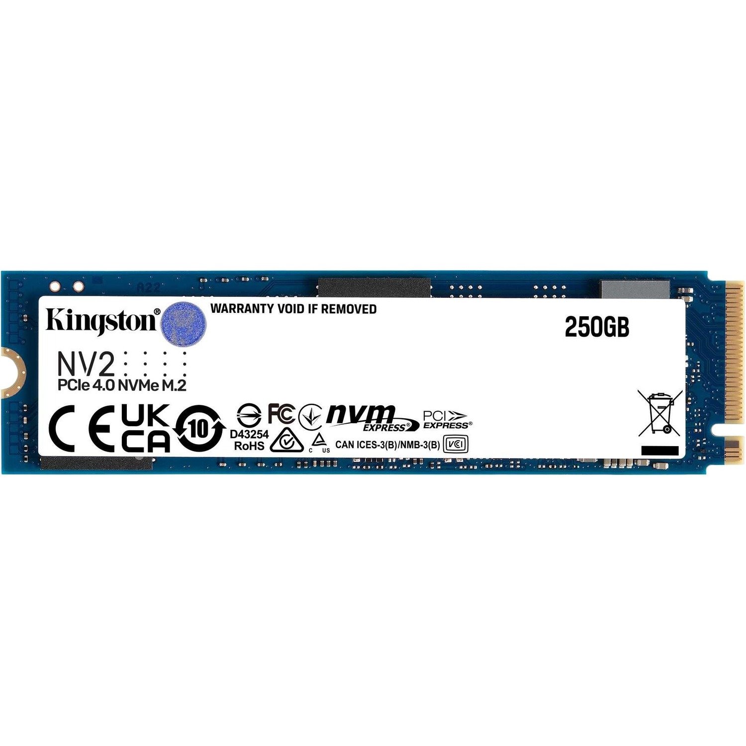 Kingston 250 GB Solid State Drive - M.2 2280 Internal - PCI Express NVMe (PCI Express NVMe 4.0 x4)