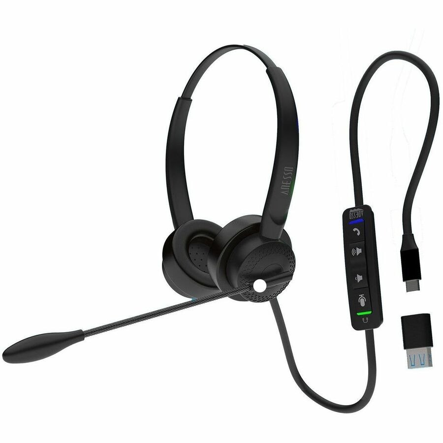 Adesso Xtream P4T-TAA Headset with Push to talk, Volume +/-, Answer/End Call Controls