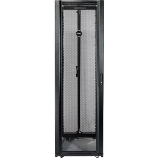 Dell 42U Rack Cabinet for Server, LAN Switch, Patch Panel - 482.60 mm Rack Width - Black