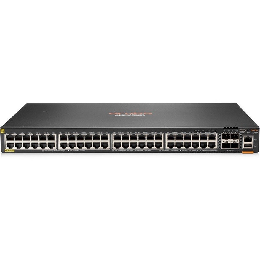 HPE 6300F 48-port 1GbE Class 4 PoE and 4-port SFP56 Switch