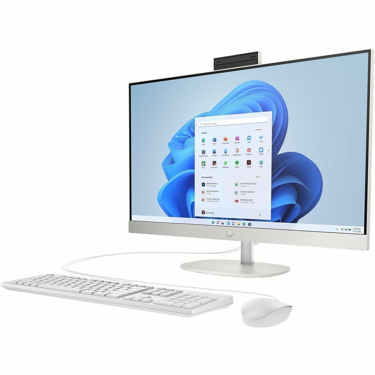 HP 27-cr0000 27-cr0059 All-in-One Computer - AMD Ryzen 7 7730U - 16 GB - 512 GB SSD - 27" Full HD Touchscreen - Desktop - Shell White