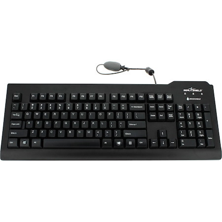 Seal Shield Silver Seal SSKSV207 Keyboard - Cable Connectivity - USB Interface - English (US) - Black