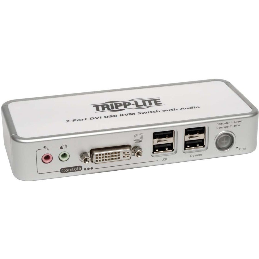 Tripp Lite by Eaton 2-Port DVI/USB KVM Switch with Audio and Cables