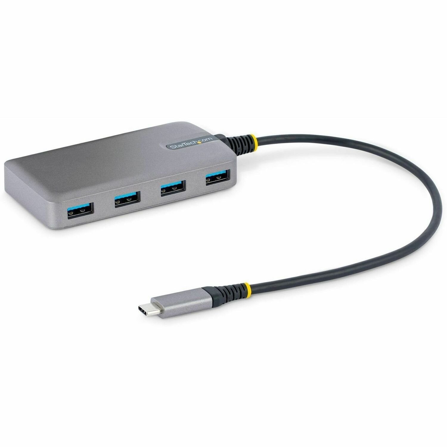 4-Port USB-C Hub, 5Gbps, Bus Powered, 4x USB-A, Optionele Externe Voeding, Compacte Laptop USB Type-C Hub, 30cm Kabel