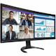 EIZO FlexScan EV3450XC-BK 34" Class Webcam UWQHD Curved Screen LED Monitor - 21:9 - Black