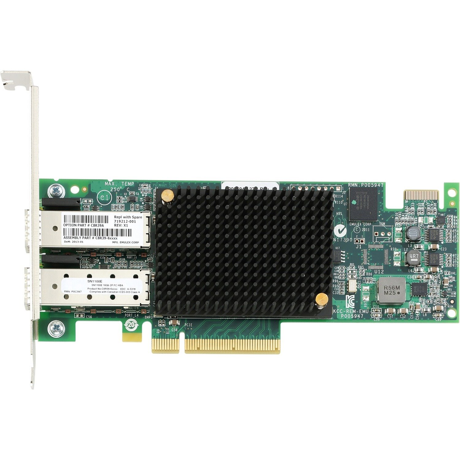 HPE StoreFabric SN1100E 16Gb Dual Port Fibre Channel Host Bus Adapter